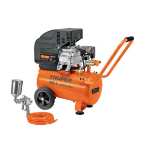 COMBO COMPRESOR 25L TRUPER CON PISTOLA Y MANGUERA (100300)