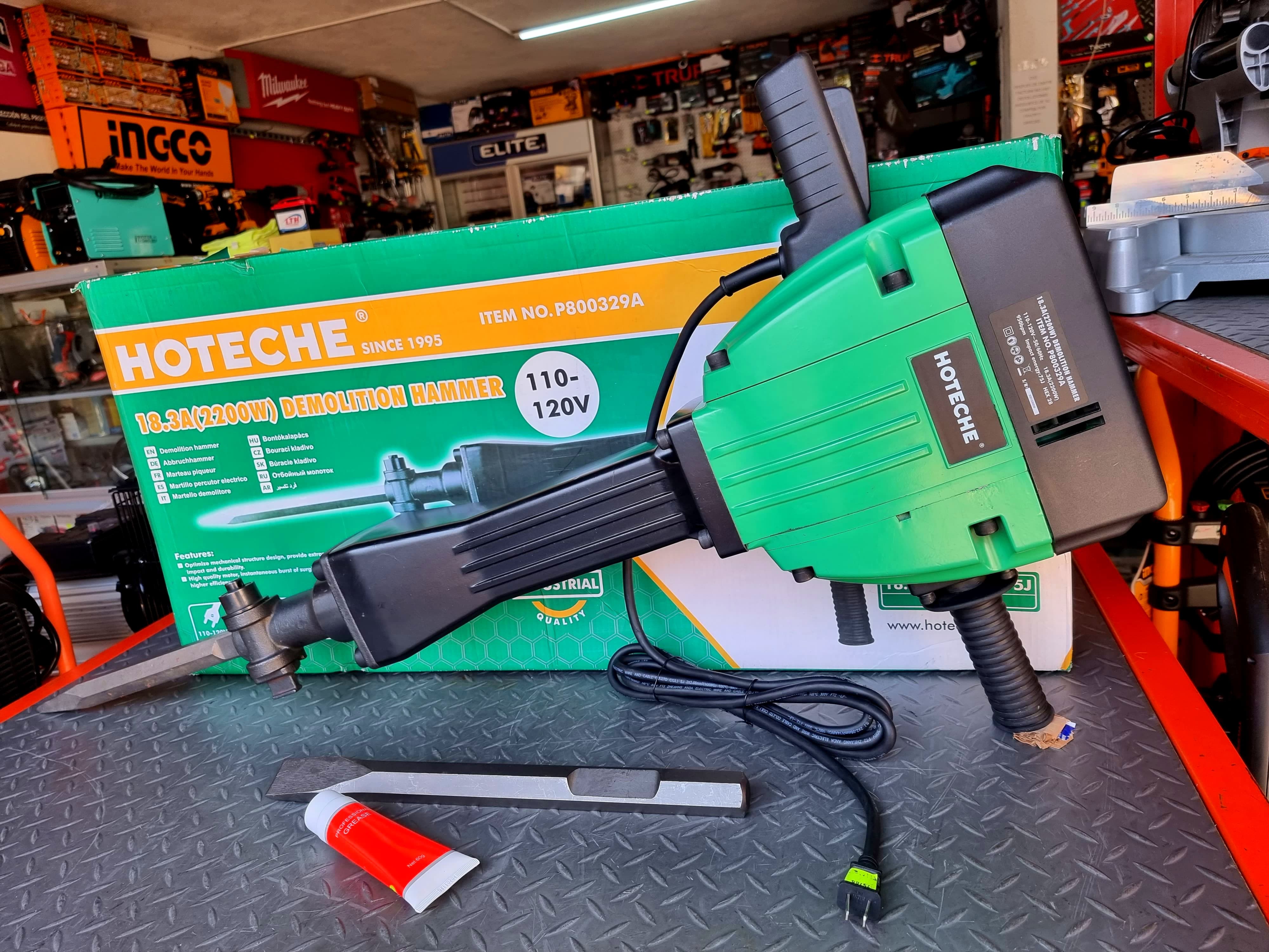 MARTILLO DEMOLEDOR INDUSTRIAL HOTECHE 2200W-75JOULES (88656)