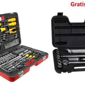 COMBO JUEGO HERRAMIENTAS STANLEY RACING 1/4“ 1/2" 150PZS + CAJA DE 25PZS (89246)