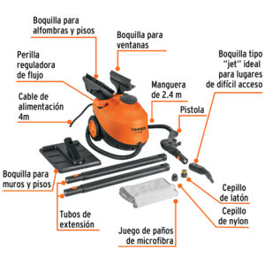 LIMPIADOR A VAPOR TRUPER DE 1800W.110V. (103206)