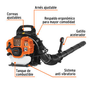 SOPLADORA A GASOLINA TIPO MOCHILA TRUPER 53CC. 2.5 HP (102970)