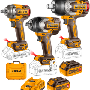 COMBO INGCO 3EN1 PISTOLAS DE IMPACTO 1350N, 850NM Y 400NM C/COPAS BAT. DE 5AH UCOSLI250386