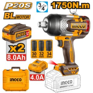 PISTOLA DE IMPACTO  INGCO DE 3/4" 1750NM. 20V (89428)